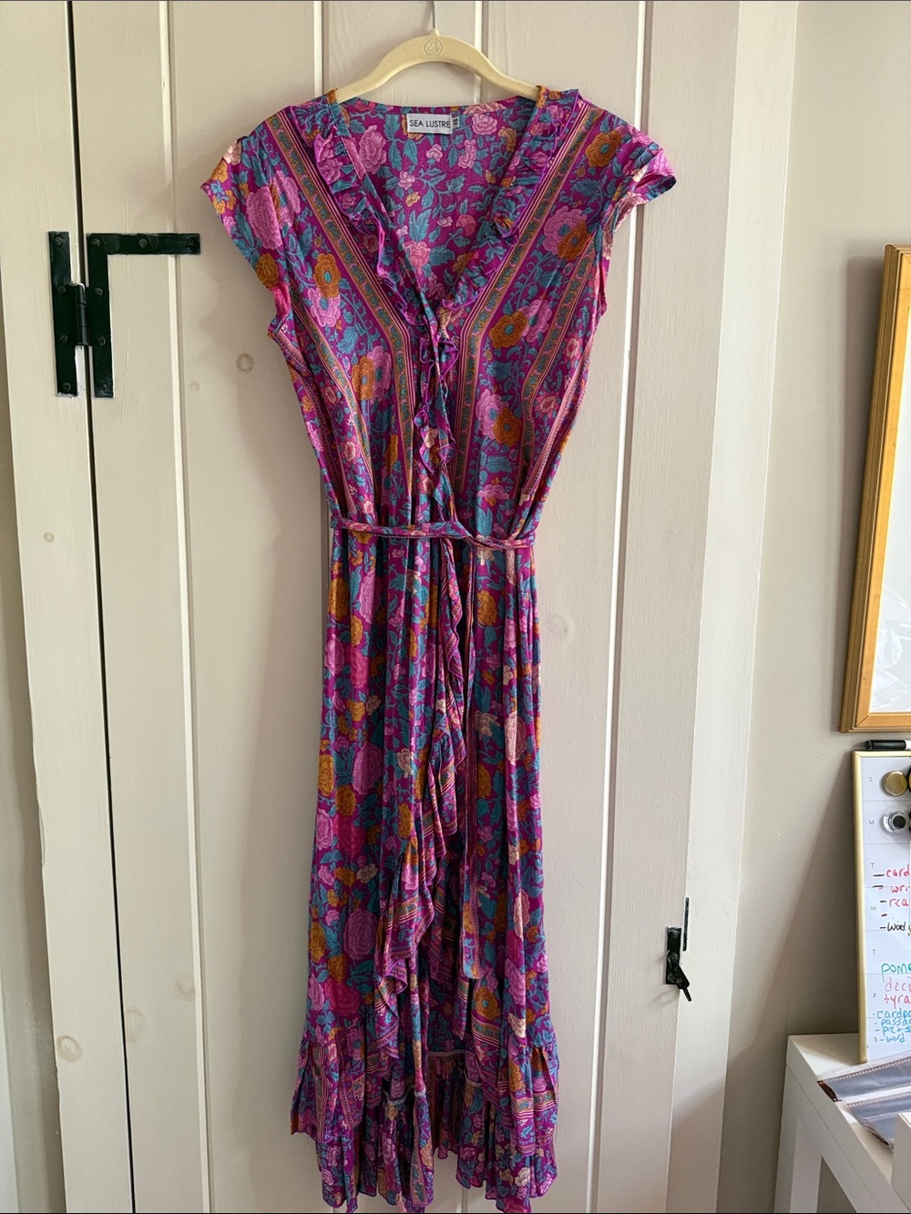 Sea Lustre Purple Floral Wrap Dress